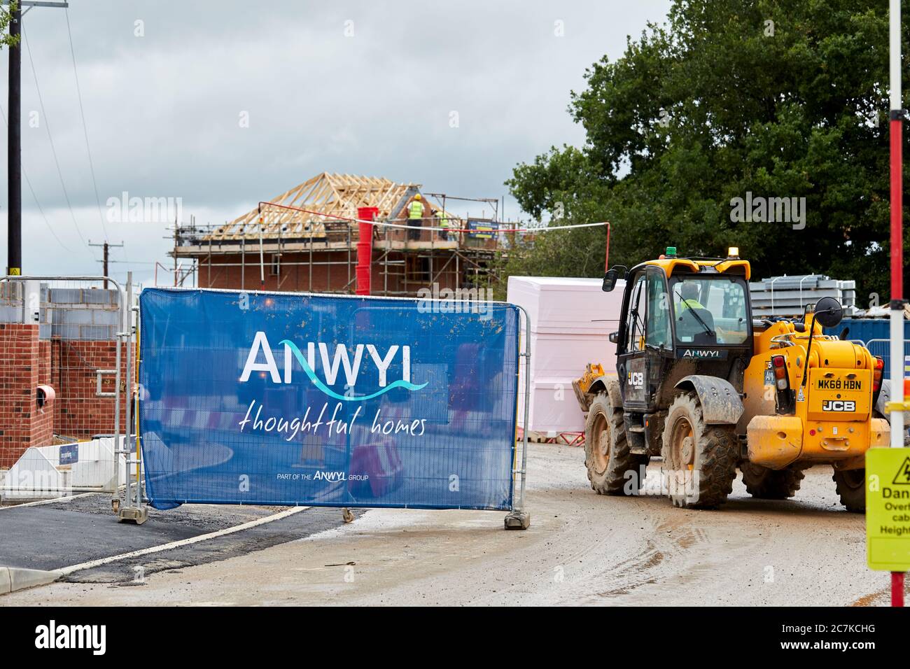 SITO GALLESE DI COSTRUZIONE DI CASE ANWYL A CREWE CHESHIRE Foto Stock