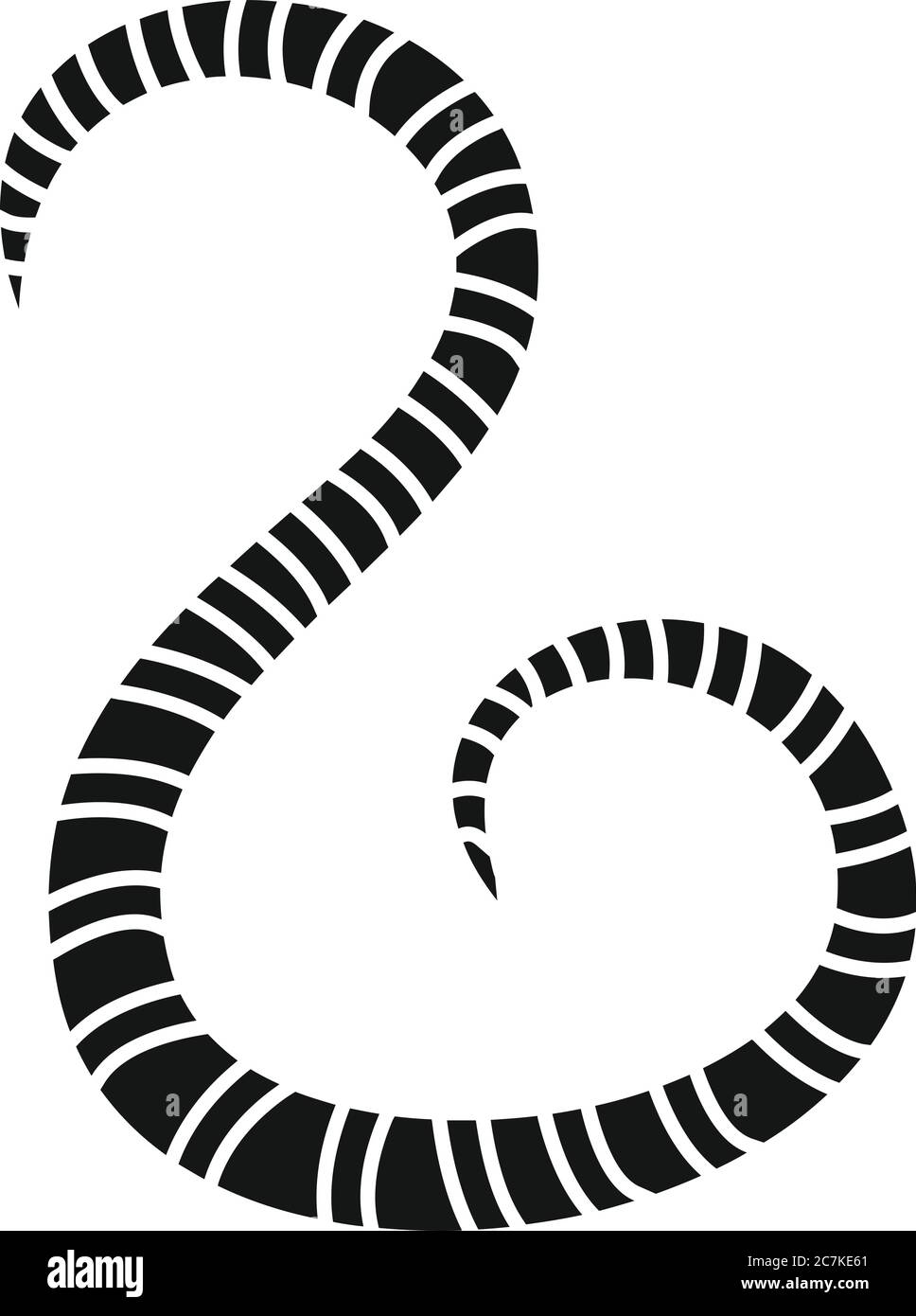 Icona vite senza fine di terra. Semplice illustrazione dell'icona vettoriale del worm di terra per il web design isolato su sfondo bianco Illustrazione Vettoriale