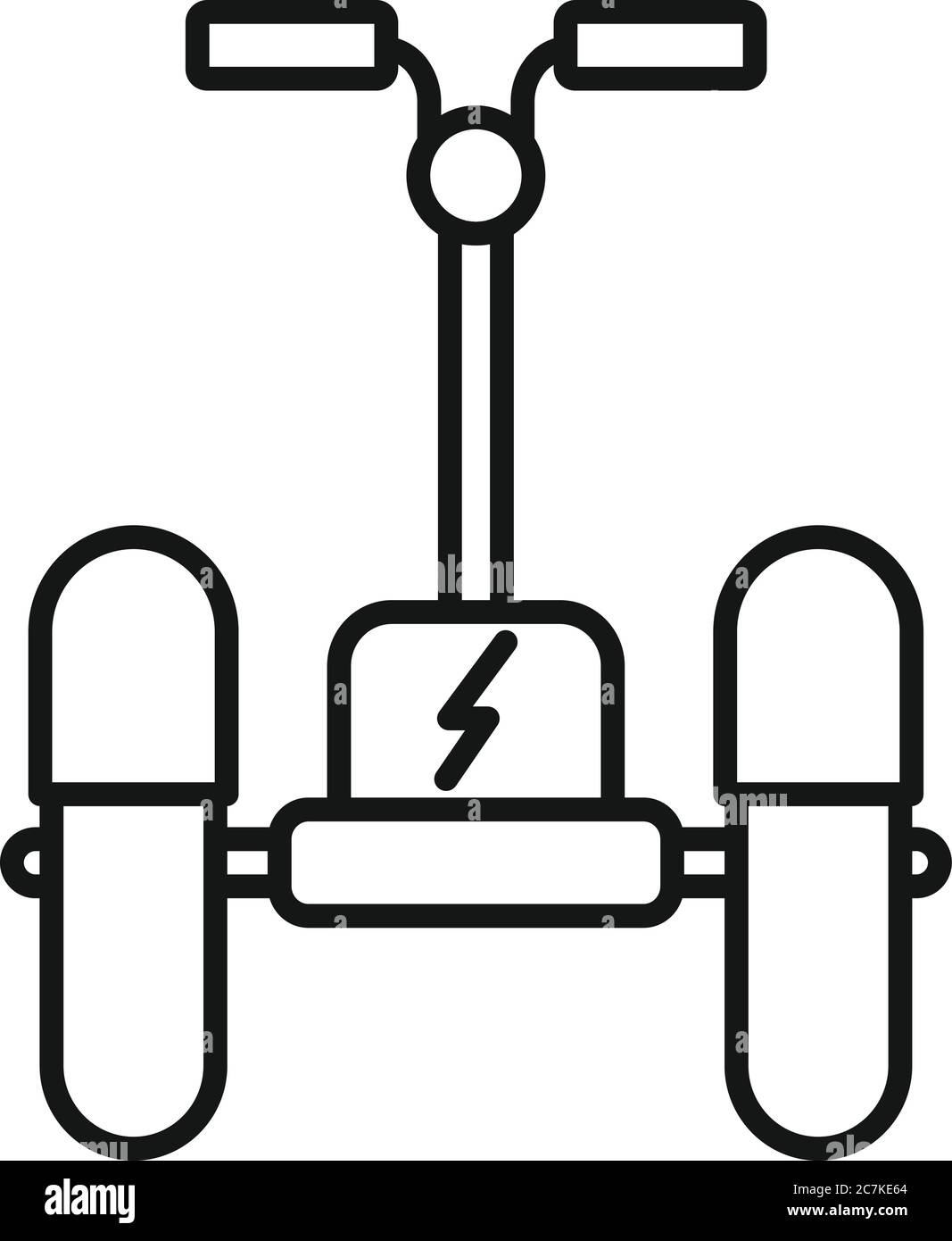 Icona scooter elettrico. Icona vettoriale scooter elettrico per web design isolato su sfondo bianco Illustrazione Vettoriale