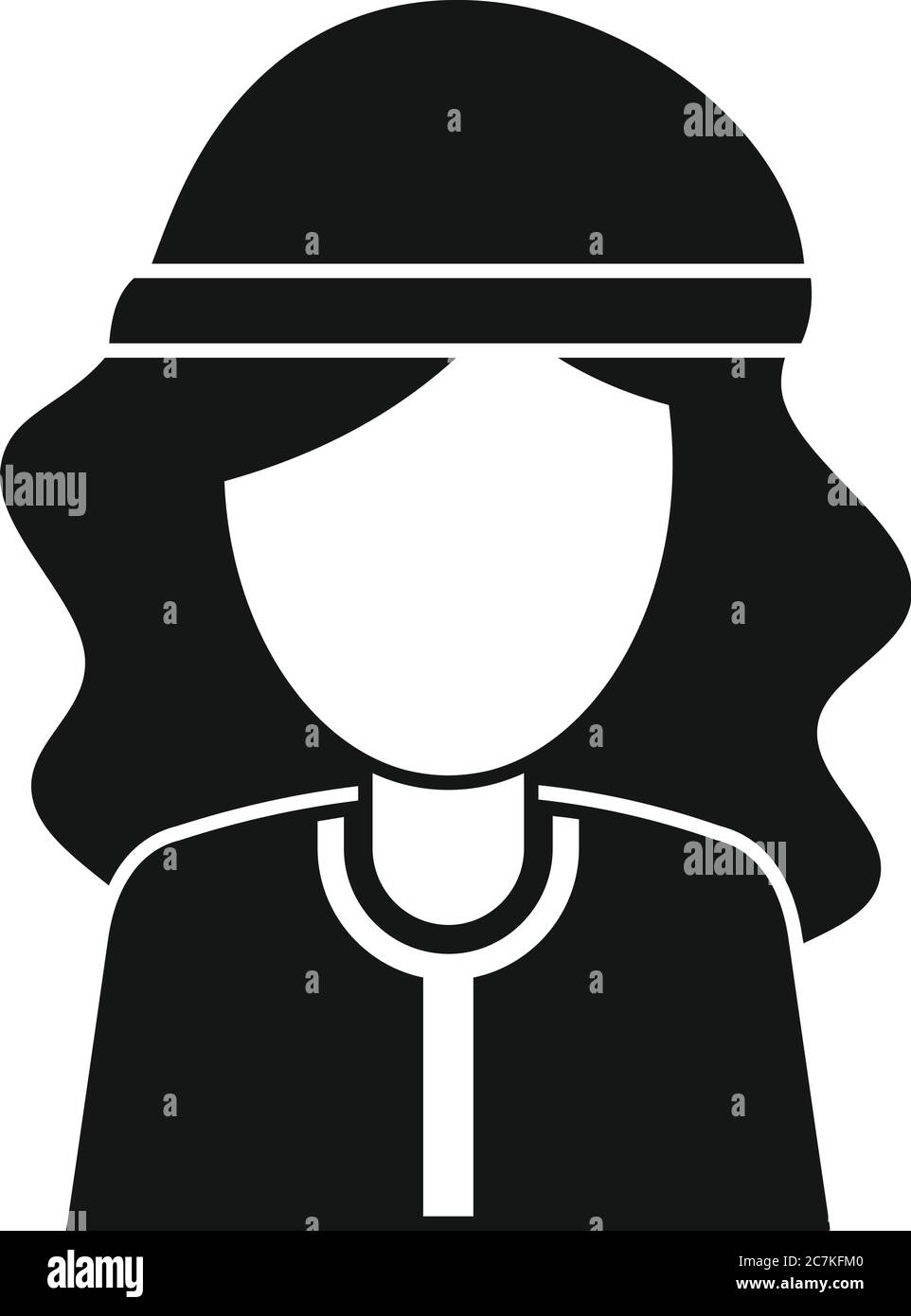 Icona donna ipnosi. Semplice illustrazione di ipnosi donna vettore icona per web design isolato su sfondo bianco Illustrazione Vettoriale