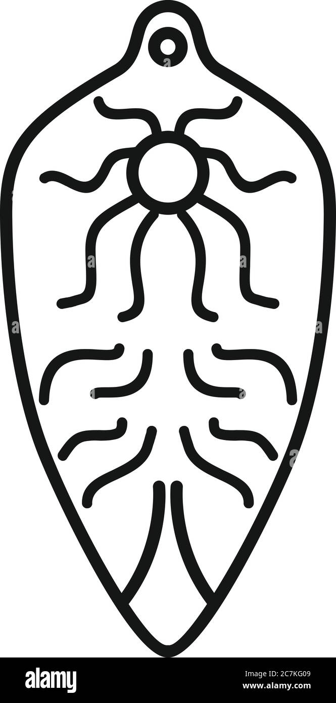 Icona del parassita intestinale. Contorno vettore parassita intestinale icona per web design isolato su sfondo bianco Illustrazione Vettoriale