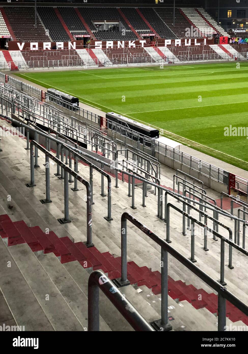 Stadio di calcio, abbandonato, Amburgo, St. Pauli Foto Stock