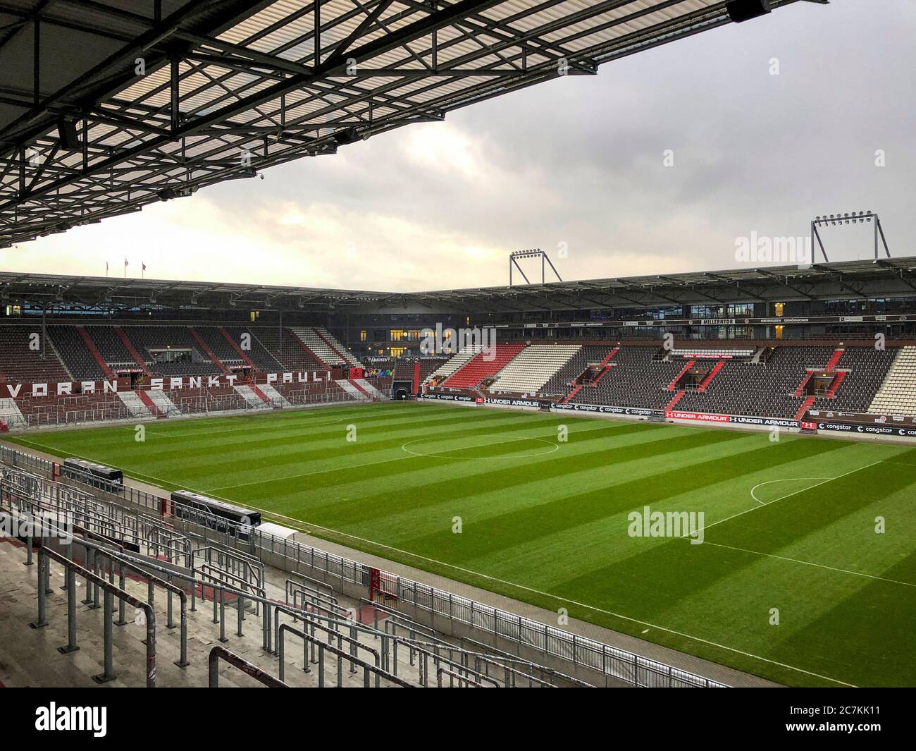 Stadio di calcio, abbandonato, Amburgo, St. Pauli Foto Stock