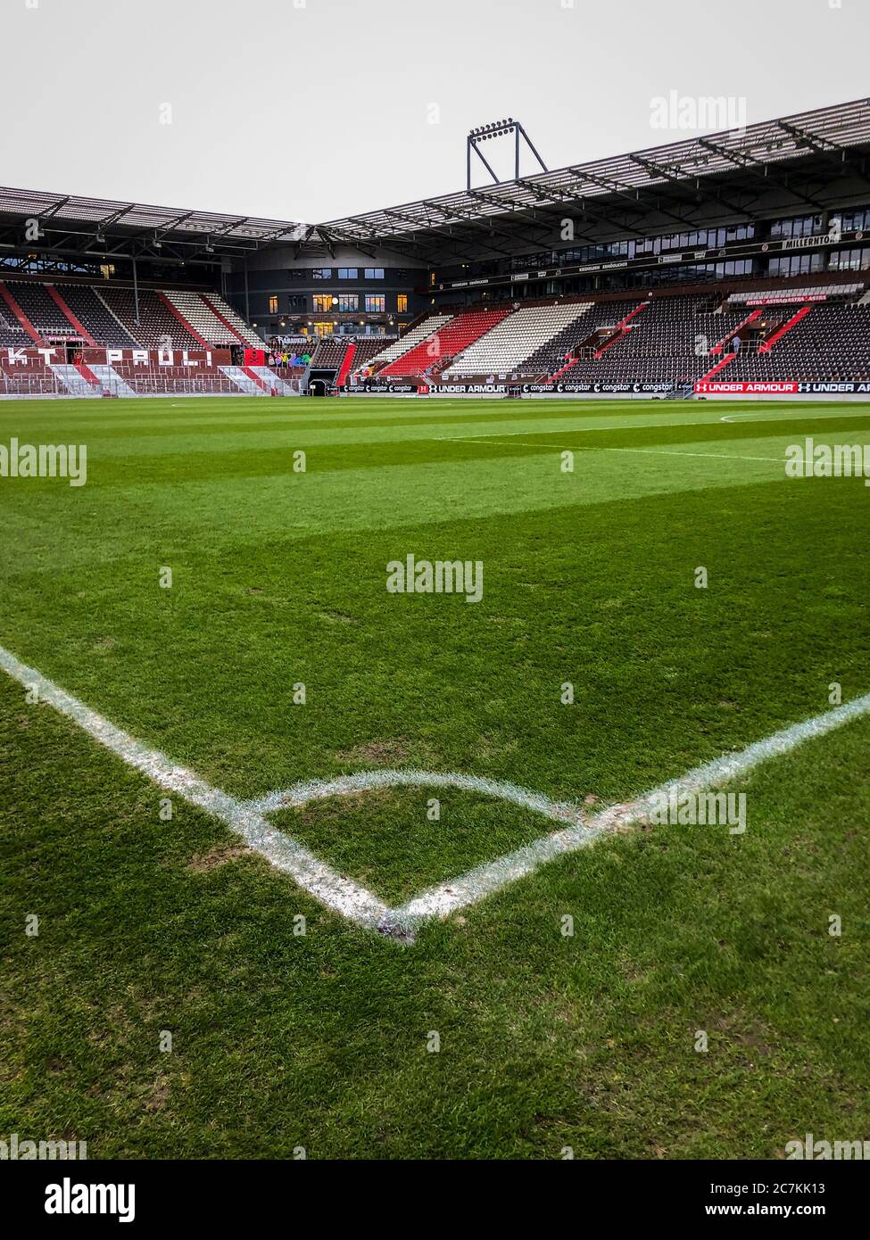 Stadio di calcio, abbandonato, Amburgo, St. Pauli Foto Stock