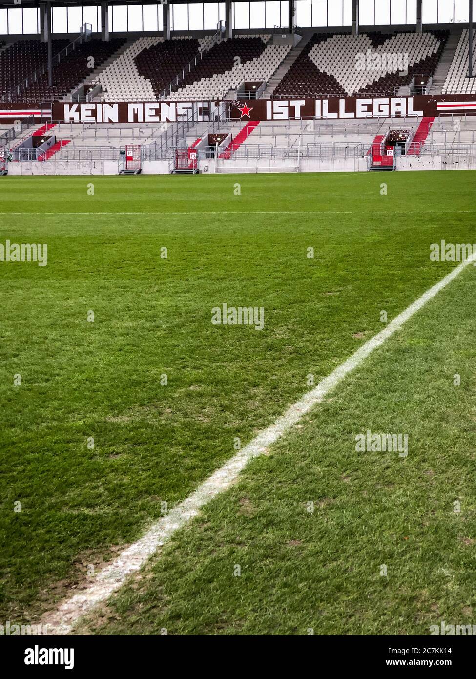 Stadio di calcio, abbandonato, Amburgo, St. Pauli Foto Stock