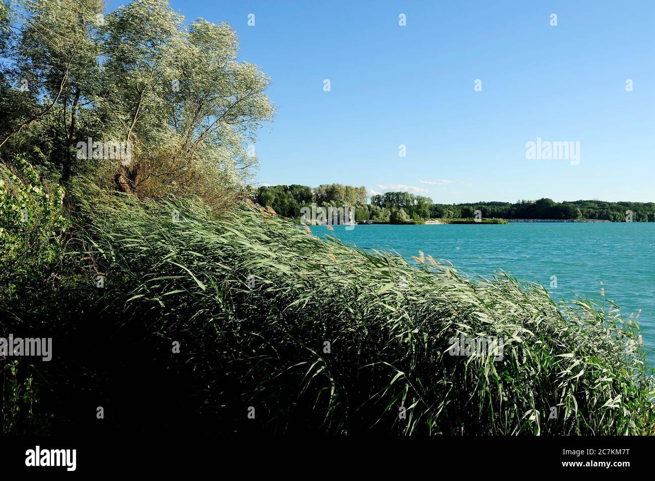 sole, giorno di sole, tempo libero, lago, natura, estate, silenzio, stile di vita, armonia, acqua, ambiente naturale, paesaggio, Foto Stock