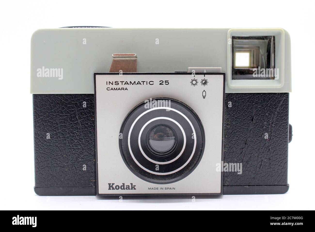 Fotocamera istamatica Kodak, isolata su sfondo bianco Foto Stock