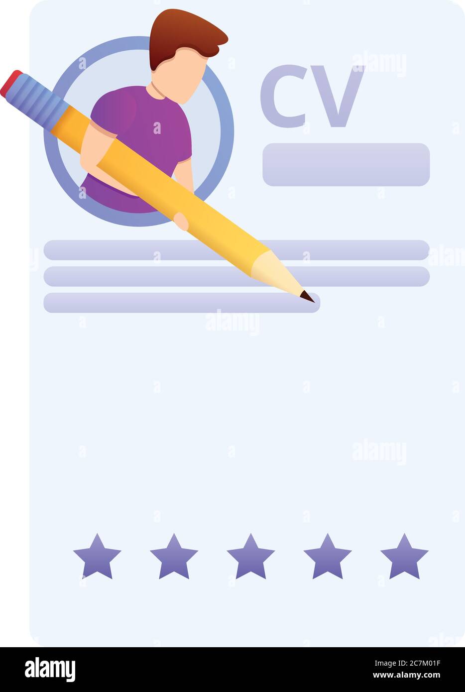 Icona del headhunter CV. Cartoon di cv headhunter vettore icona per web design isolato su sfondo bianco Illustrazione Vettoriale