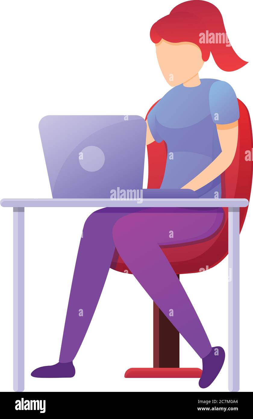 Icona di lavoro del notebook Headhunter. Cartoon del laptop headhunter vettore di lavoro icona per il web design isolato su sfondo bianco Illustrazione Vettoriale