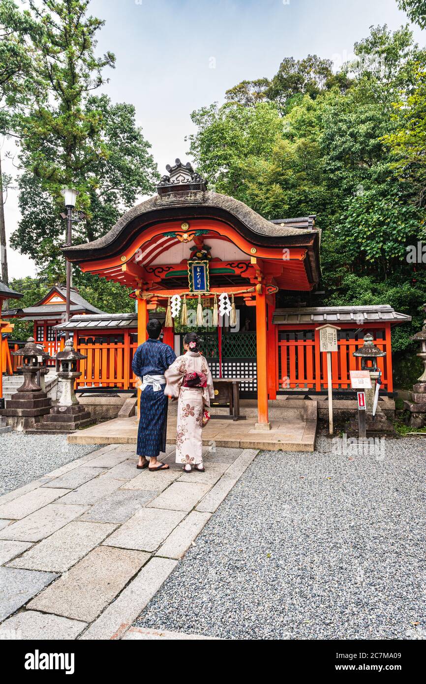 Kyoto, Fushimi ku, Giappone, Asia - 5 Settembre 2019 : Vista di Fushimi Inari taisha Foto Stock