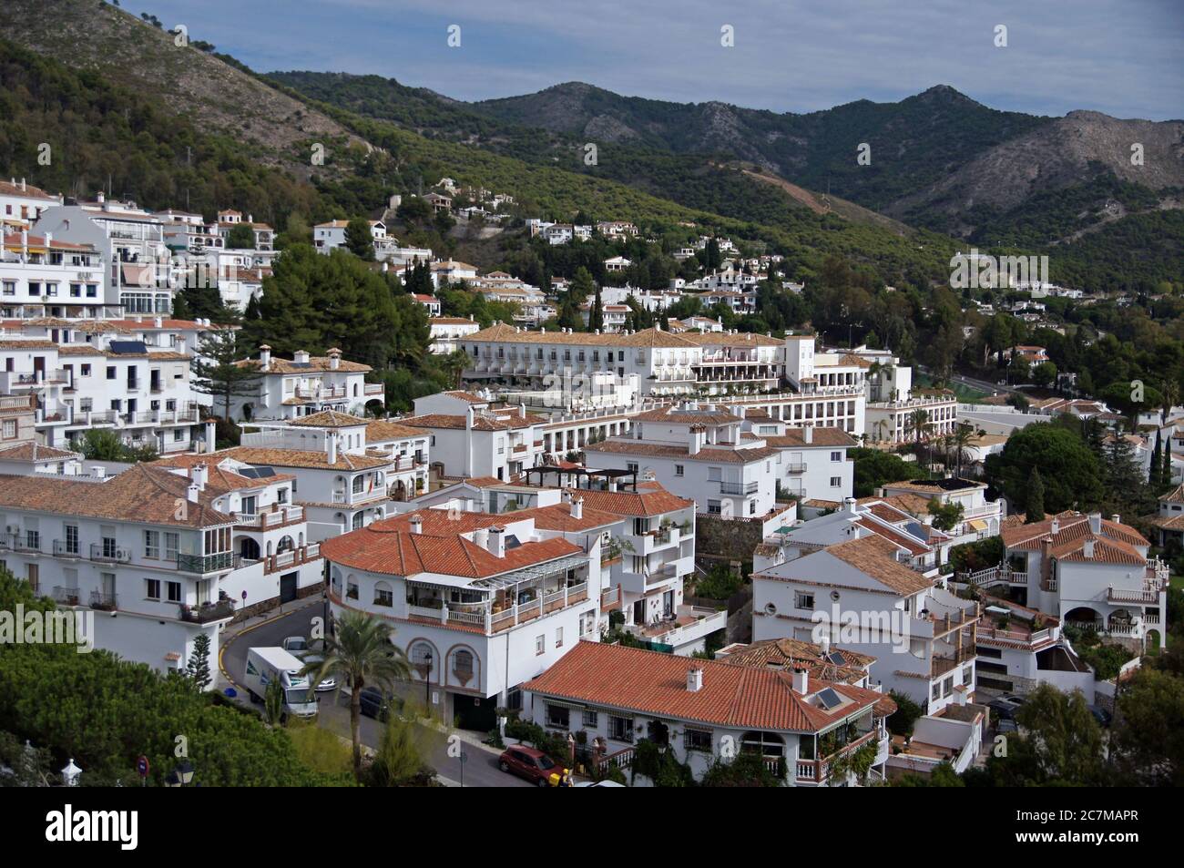 Andalusia in Spagna: Il 'pueblo blanco' di Mijas Foto Stock