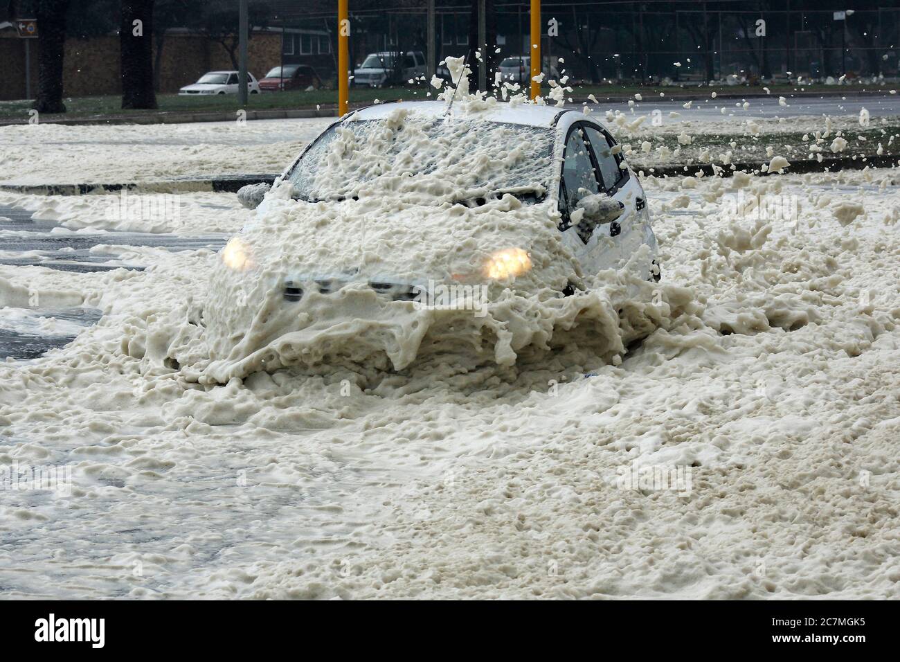 Una tempesta invernale del Capo molto pericolosa. Foto Stock