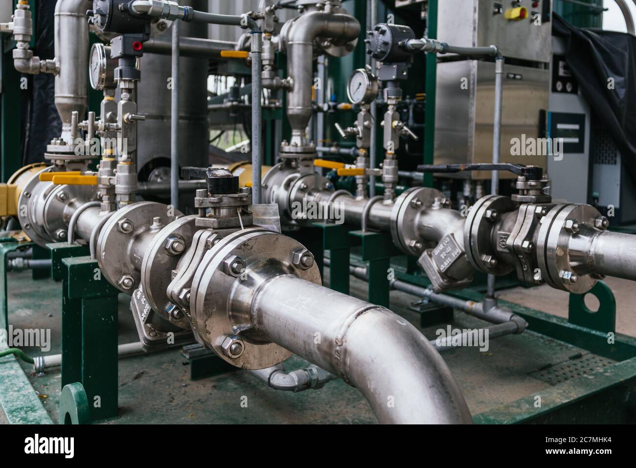 Primo piano di una smerigliatrice cilindrica - concetto industriale Foto Stock