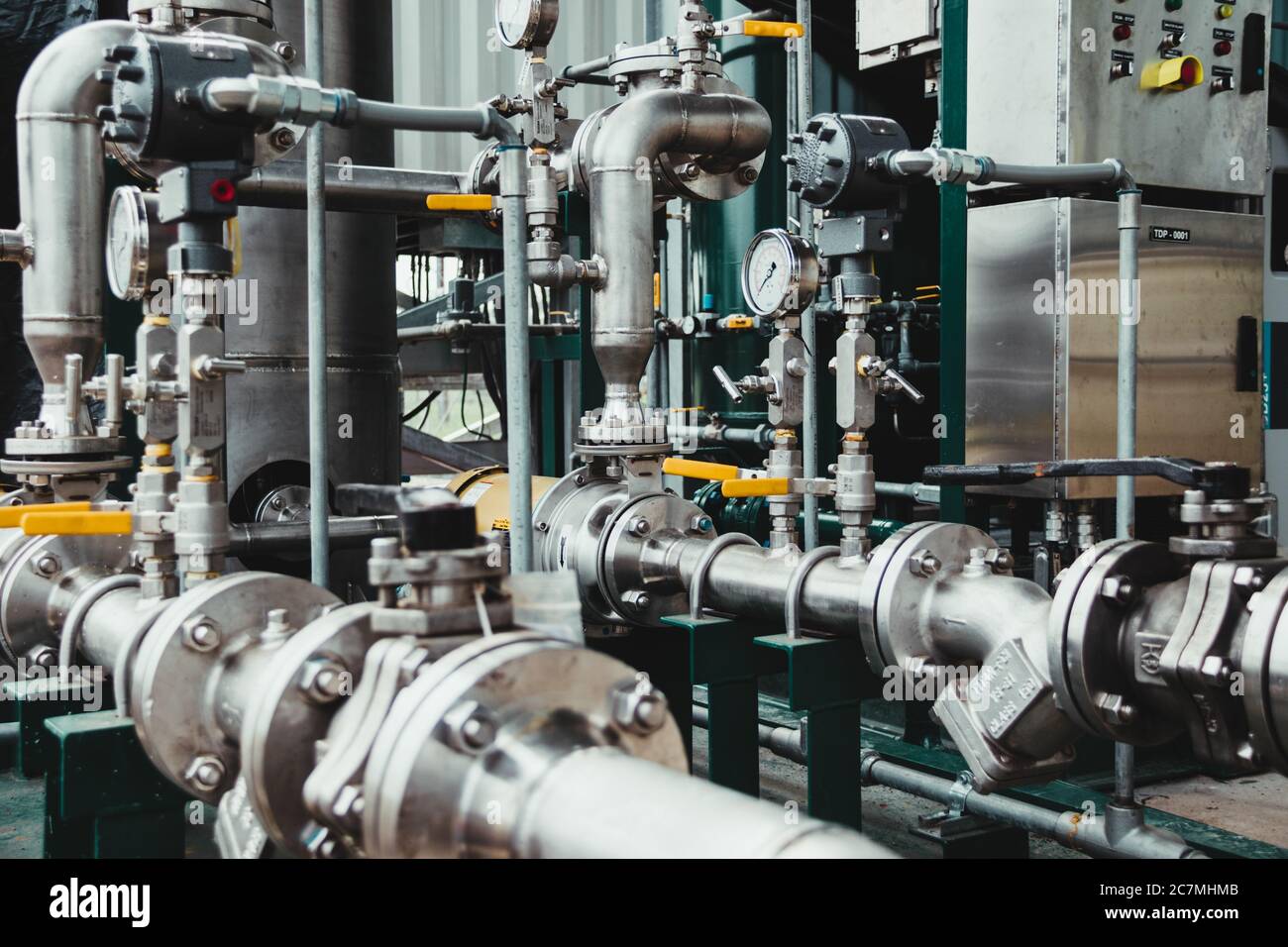 Primo piano di una smerigliatrice cilindrica - concetto industriale Foto Stock