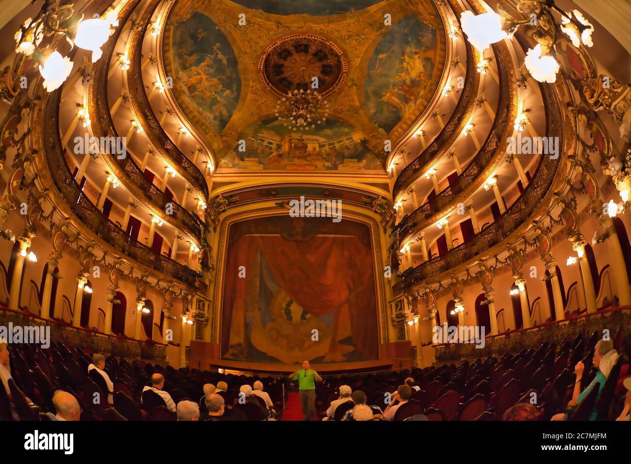 L'interno del celebre Teatro dell'Opera di Manaus, stato dell'Amazonas, Brasile Foto Stock