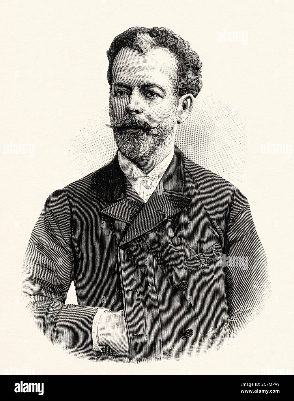 José Nicolás Baltazar Fernández de Piérola y Villena (Arequipa 1839 - Lima 1913), conosciuto come Nicolás de Piérola, soprannominato El Califa, è stato un politico peruviano, presidente del Perù. Da la Ilustracion Española y americana 1895 Foto Stock