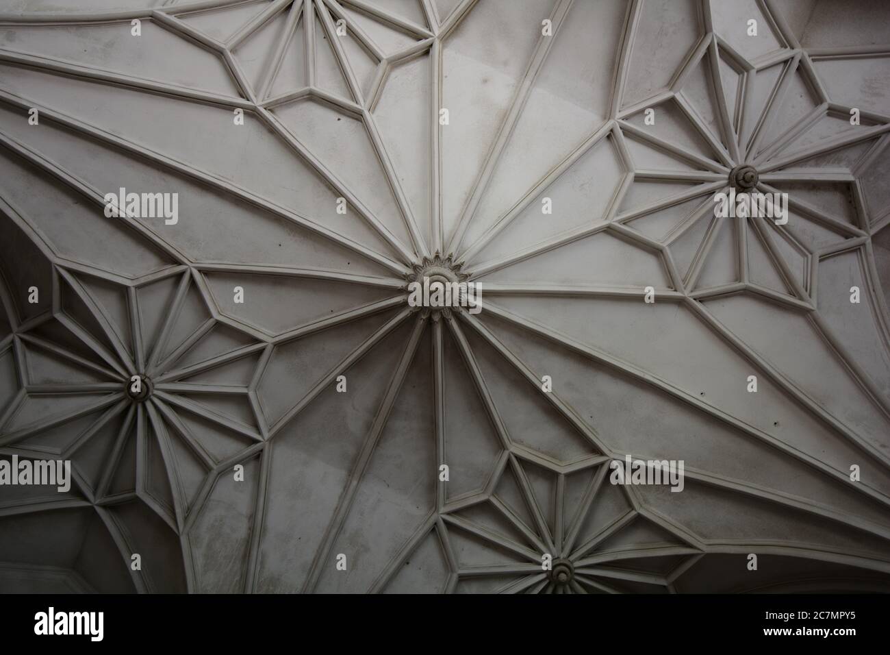 Soffitto a volta con nervature, dettaglio in primo piano Foto Stock