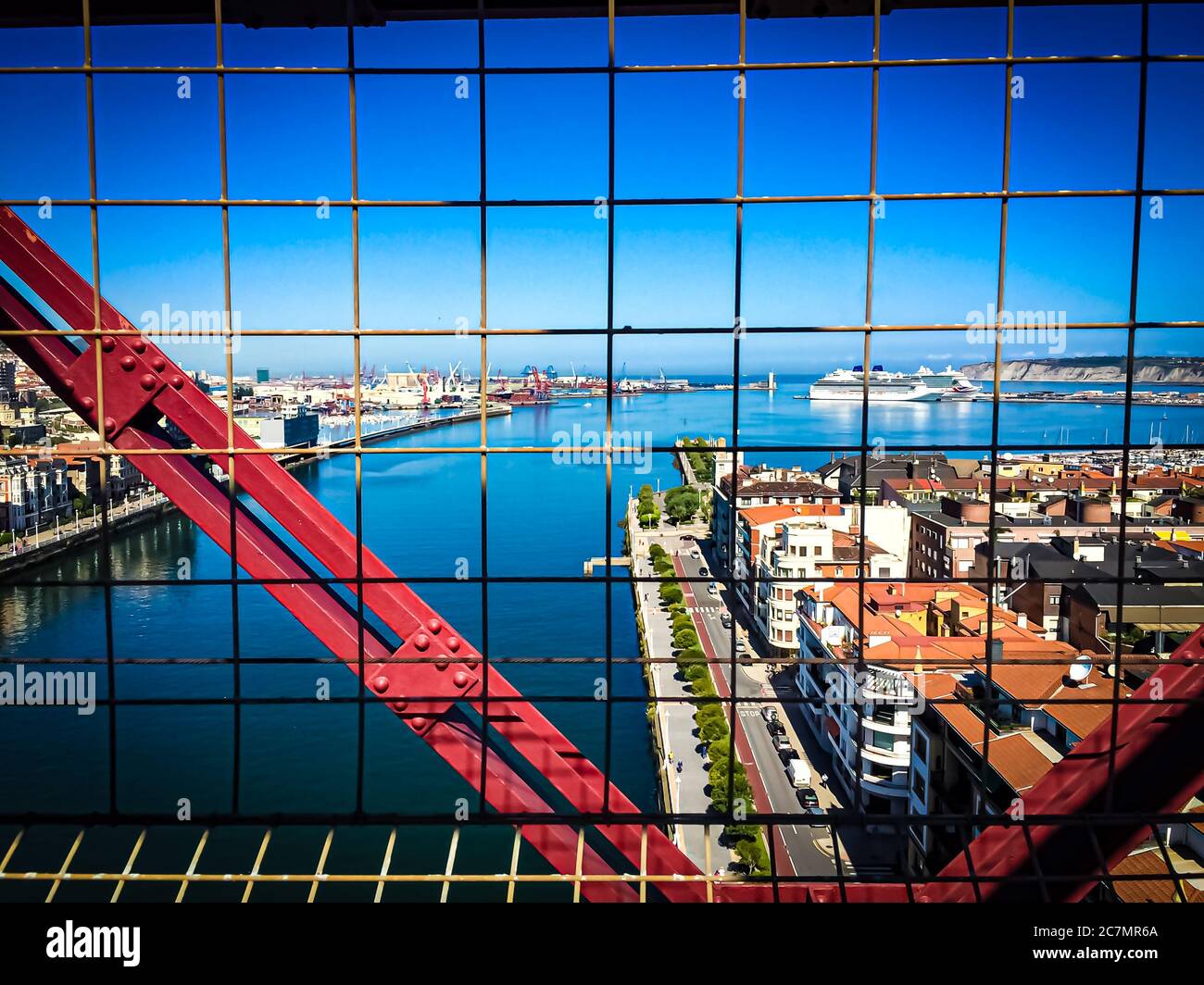 Puente Colgante de Bizkaia en Getxo. Foto Stock