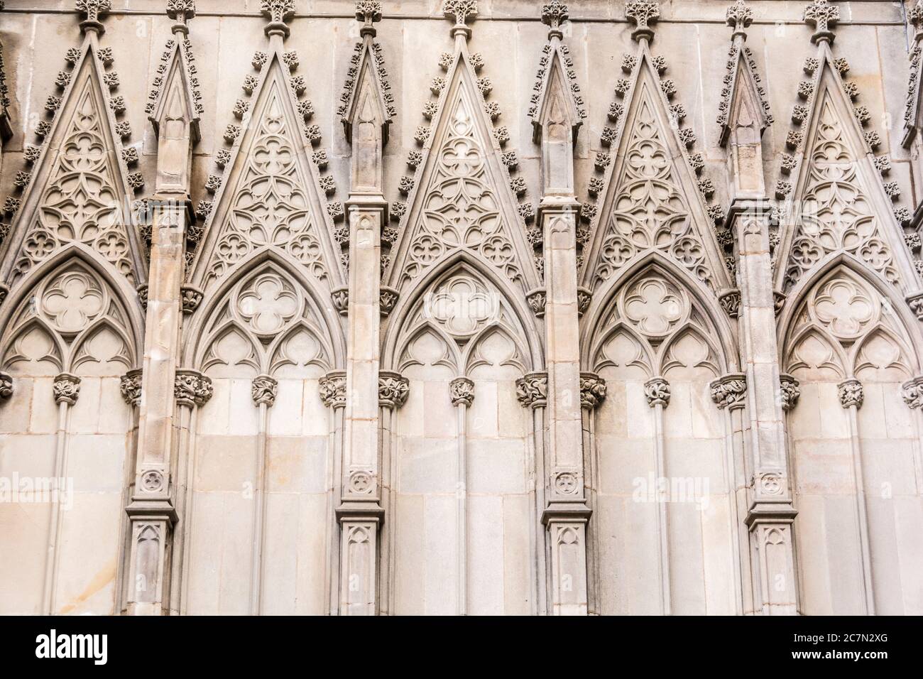 La Cattedrale di Barcellona, una delle attrazioni turistiche più popolari di Barcellona, Barcellona, Spagna. Foto Stock