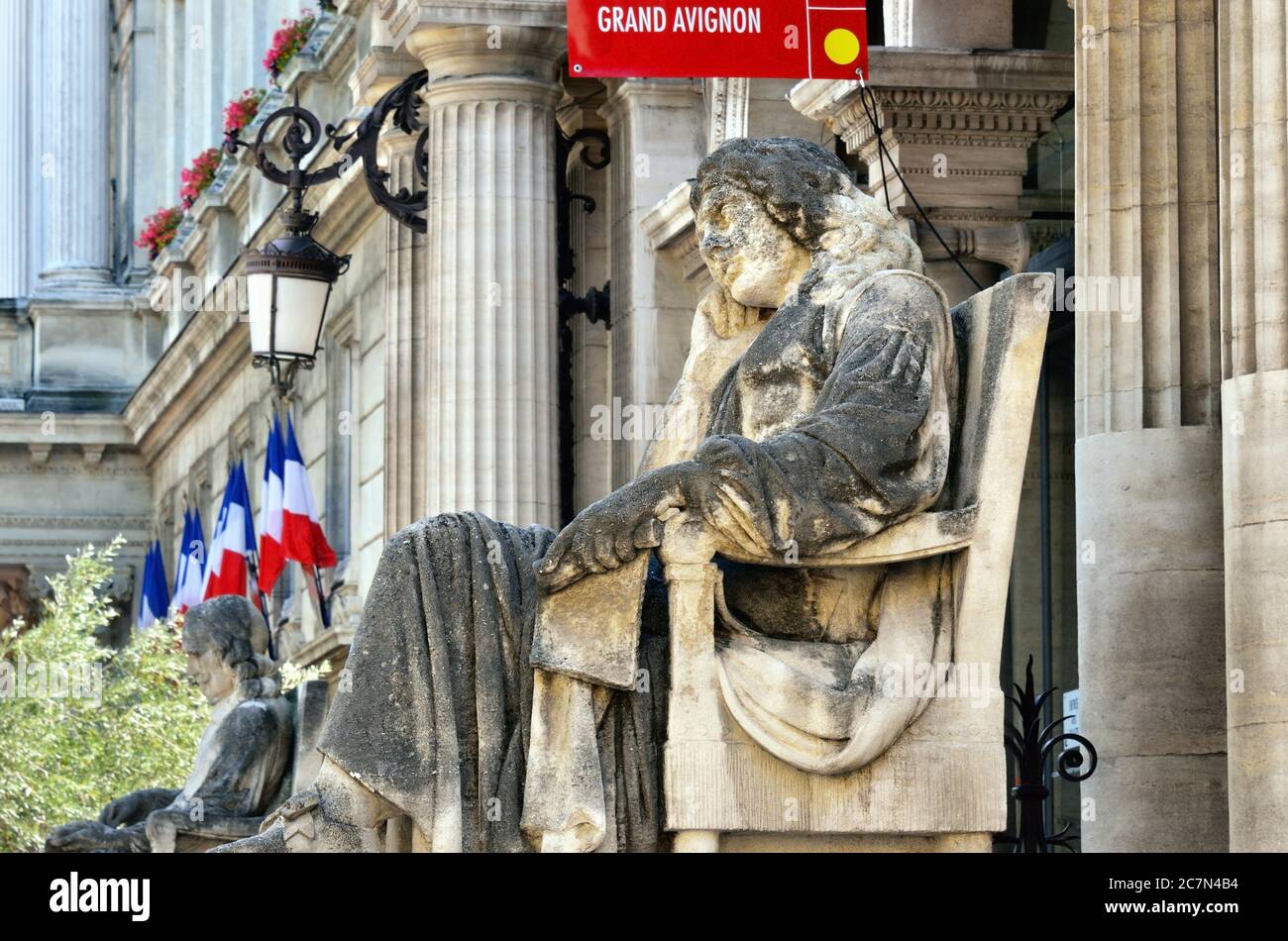 Heater - Opera Grand Avignon sulla Rue Racine, uno da molti luoghi per il Festival del Teatro di Avignone. Il Festival è oggi uno dei più importanti Foto Stock