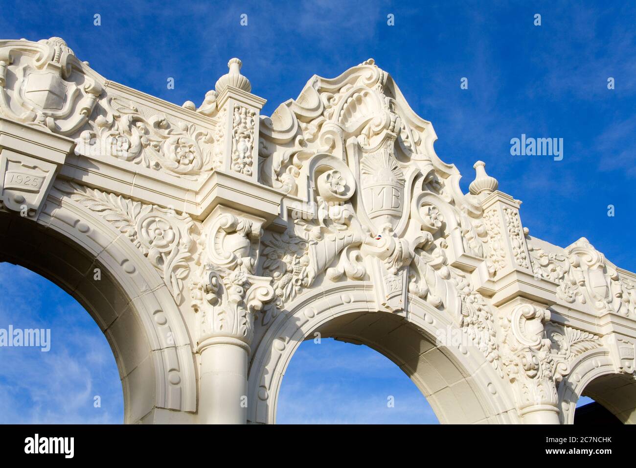 Arch in Belmont Park su Mission Beach, San Diego, California, Stati Uniti Foto Stock