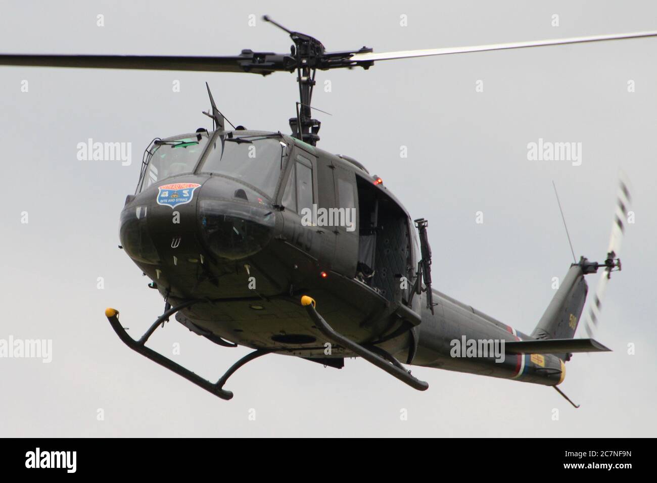G-UHIH, un elicottero privato Bell UH-1H Iroquis (ex 72-21509 in servizio militare USA) che espone all'East Fortune Airshow nel 2016. Foto Stock