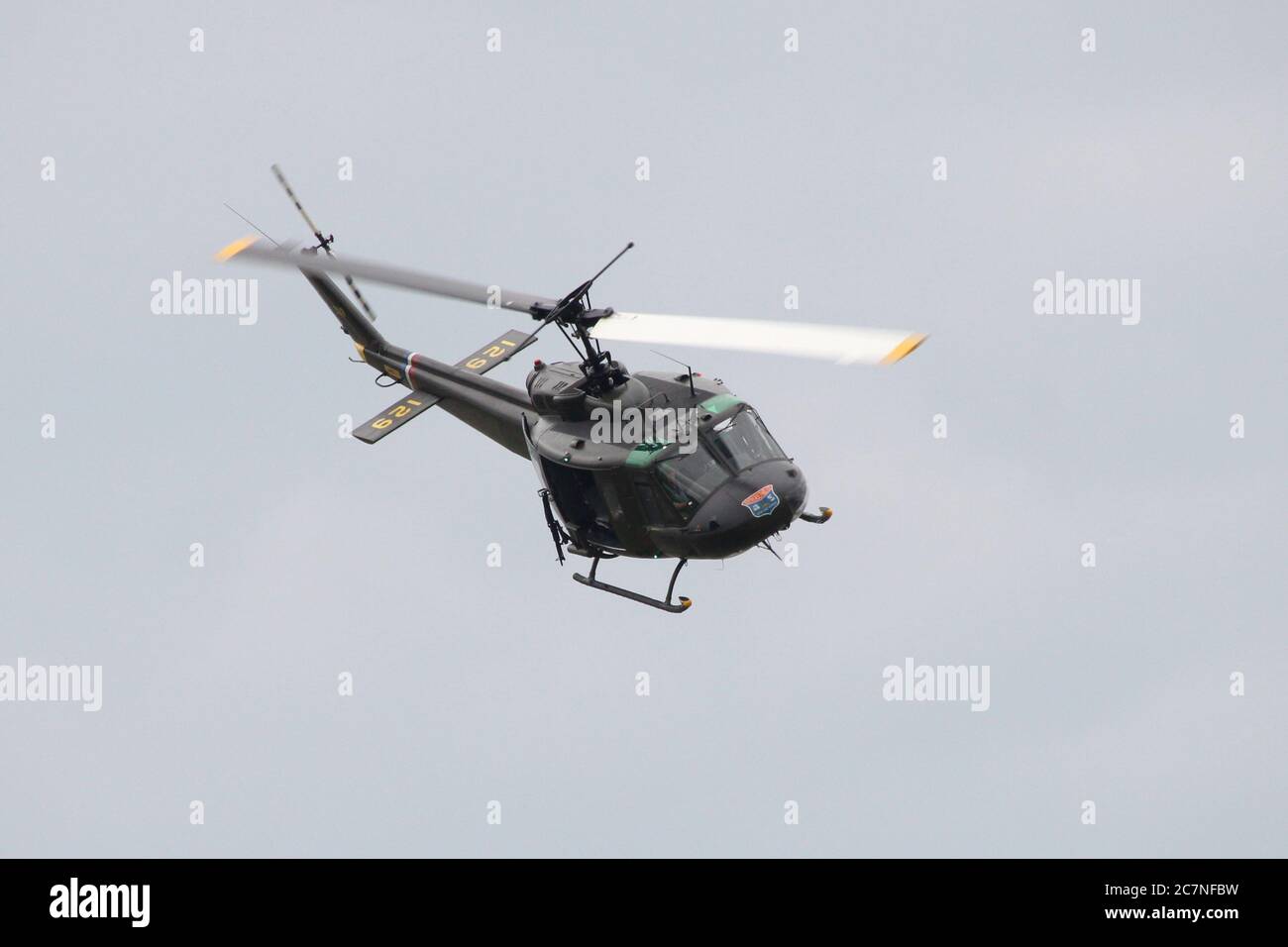 G-UHIH, un elicottero privato Bell UH-1H Iroquis (ex 72-21509 in servizio militare USA) che espone all'East Fortune Airshow nel 2016. Foto Stock