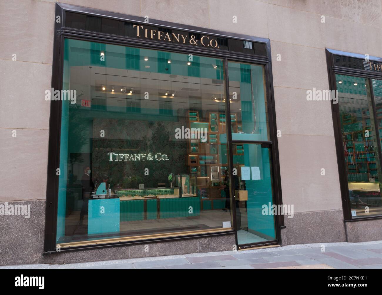 il negozio tiffany & co nel centro rockefeller o nel centro di manhattan Foto Stock