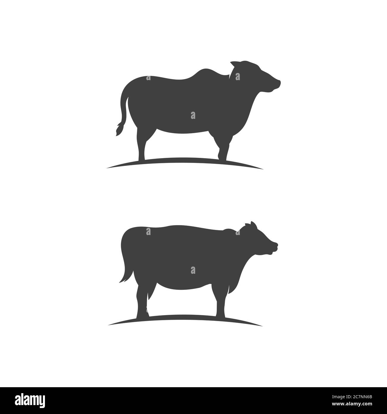 Il logo di vacca Modello icona vettore illustration design Illustrazione Vettoriale