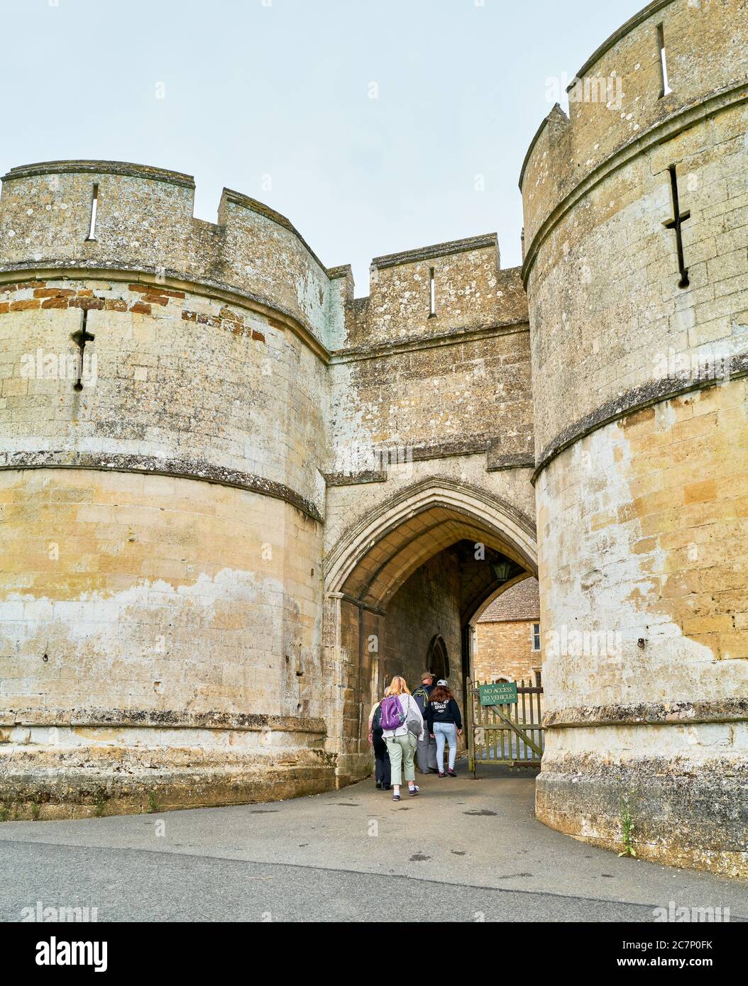 Rockingham castello, costruito da Guglielmo i, il conquistatore, nel XI secolo, Inghilterra. Foto Stock