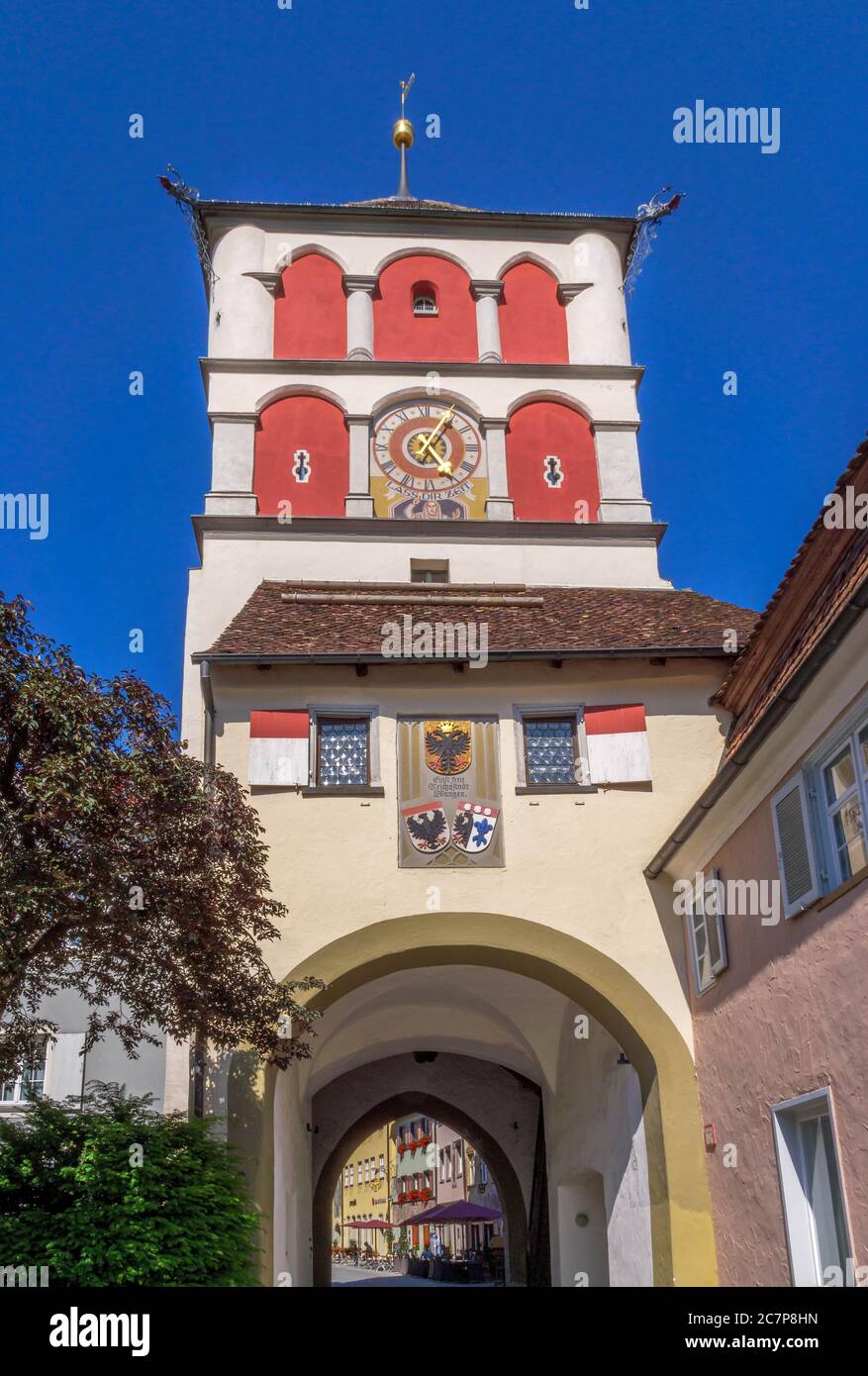 Lindau porta o porta di San Martino, Wangen, alta Svevia, Baden-Württemberg, Germania, Europa Foto Stock