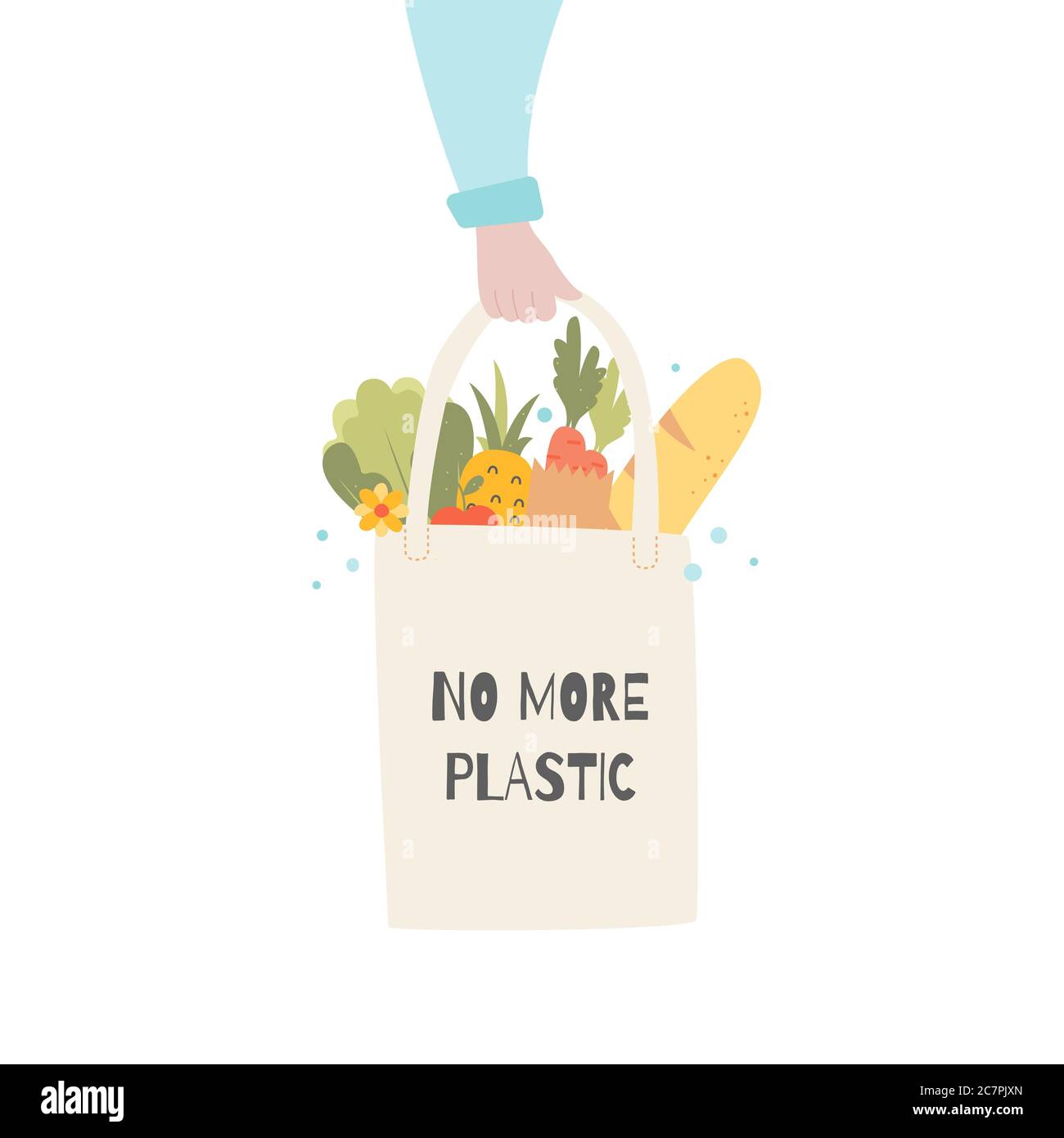 nessun vettore plastico Illustrazione Vettoriale
