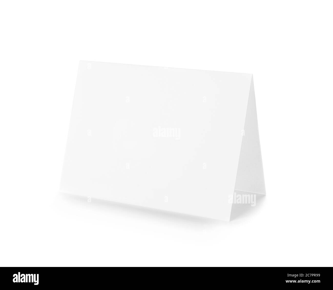 Scheda vuota su sfondo bianco Foto Stock