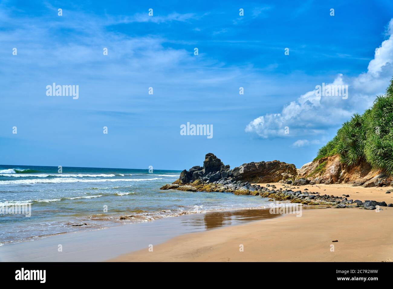 Lakshawaththa Beach vicino Matara Sri Lanka sud antico Ceylon Foto Stock