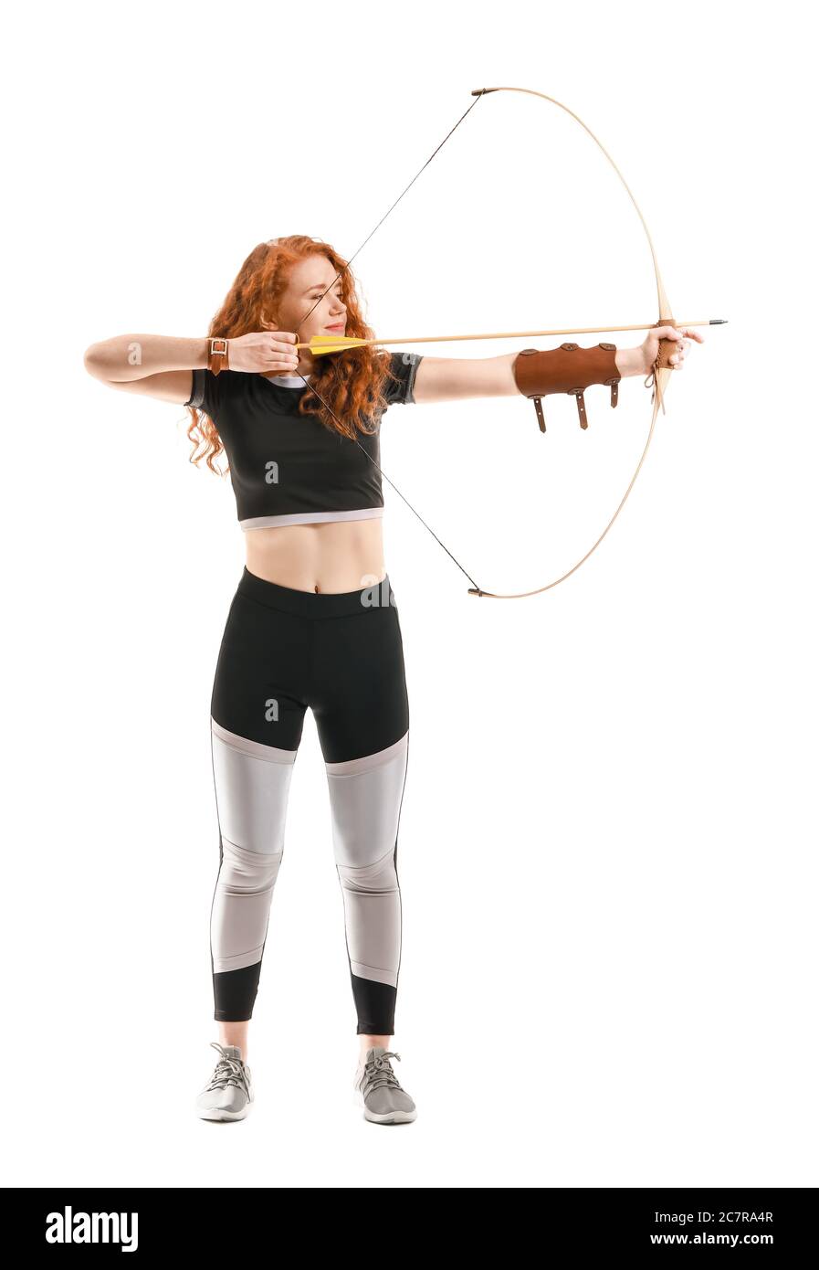 Girl at archery Immagini senza sfondo e Foto Stock ritagliate - Alamy