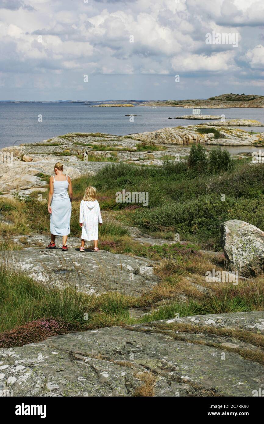 L'isola di Björkö presso lo Skagerrak, l'arcipelago settentrionale di Goteborg. Foto Gippe Gustafsson Foto Stock