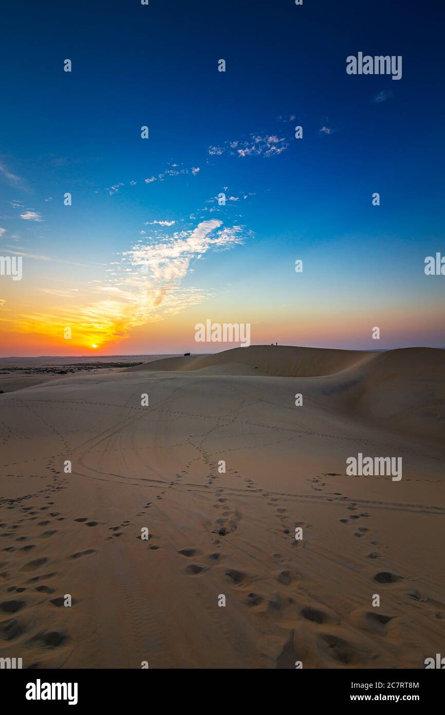 Splendida vista sul deserto in al Hofuf Arabia Saudita. Foto Stock