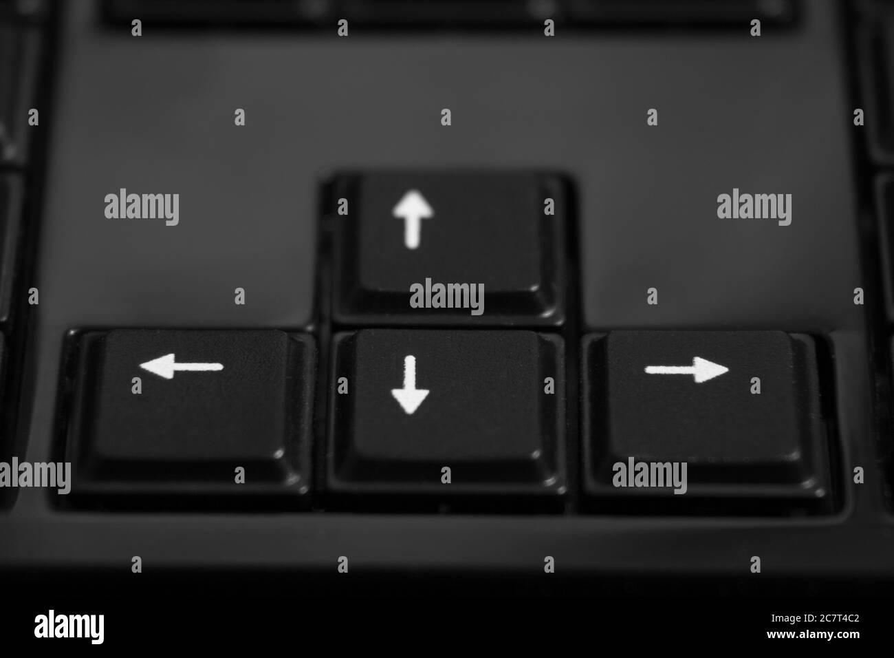 Primo piano della tastiera del computer nero - simbolo Foto Stock