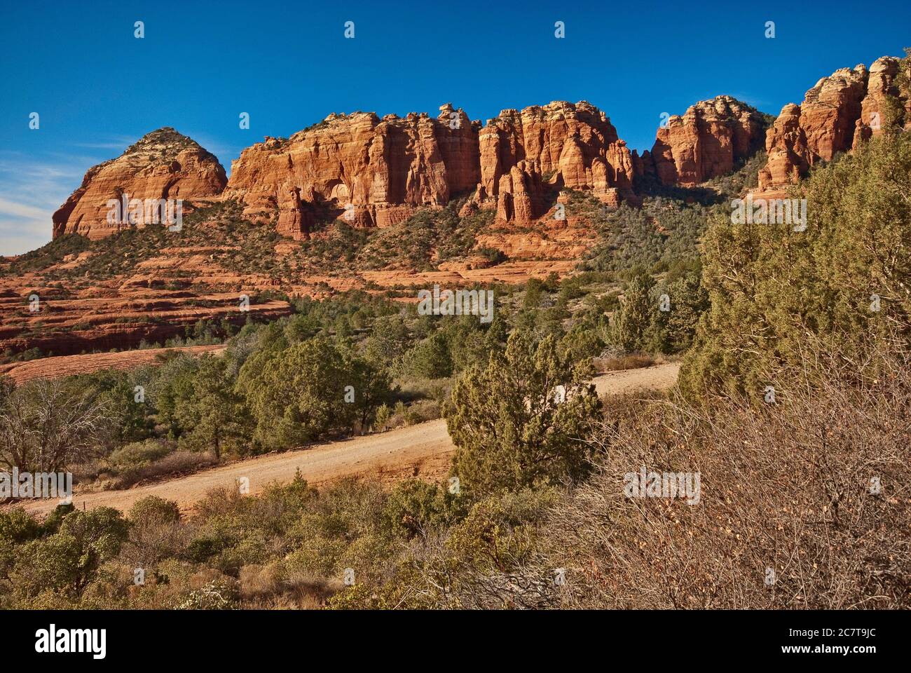 Schnebly Hill Road nella regione di Red Rock vicino a Sedona, Arizona, Stati Uniti Foto Stock