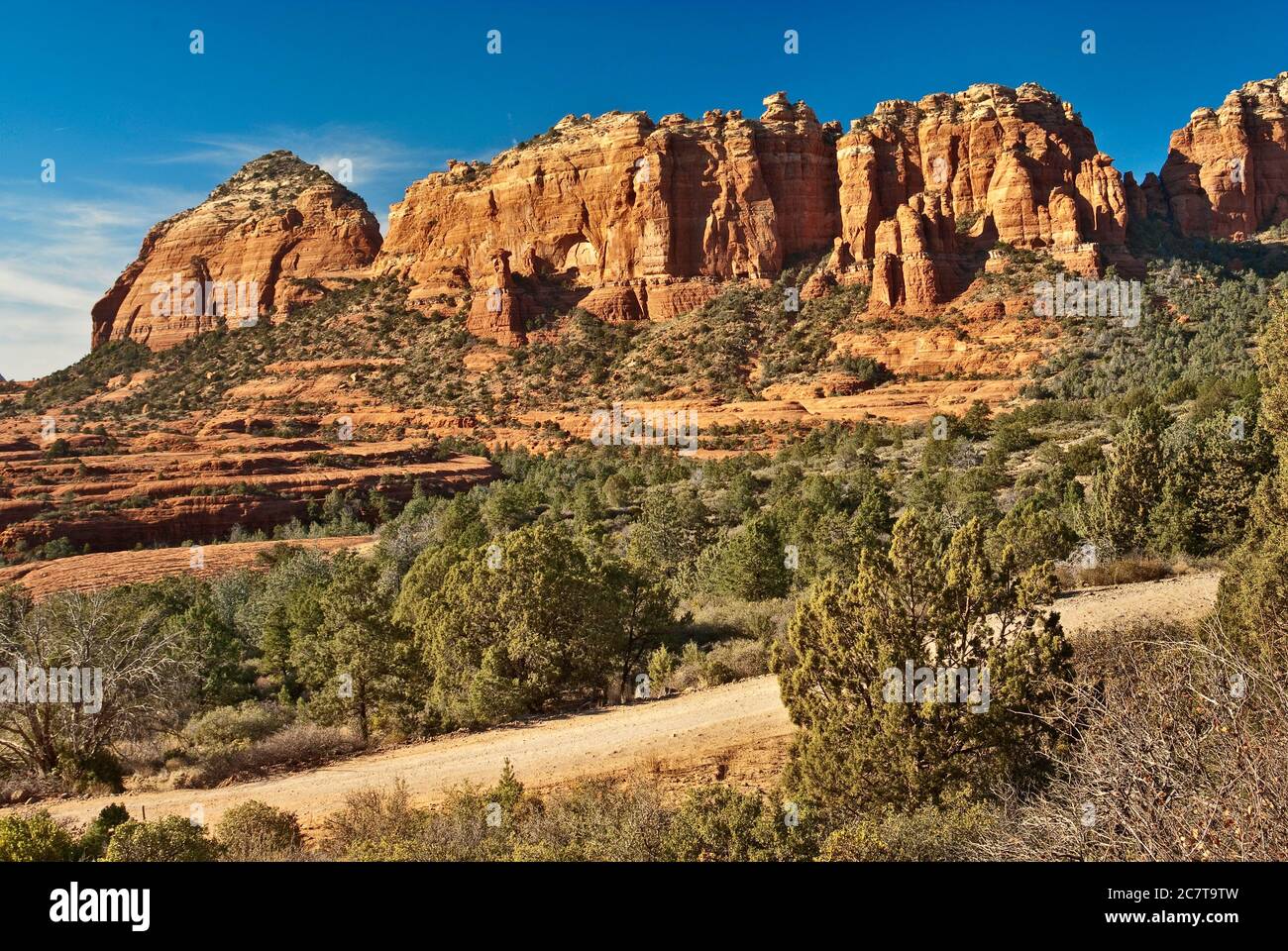 Schnebly Hill Road nella regione di Red Rock vicino a Sedona, Arizona, Stati Uniti Foto Stock
