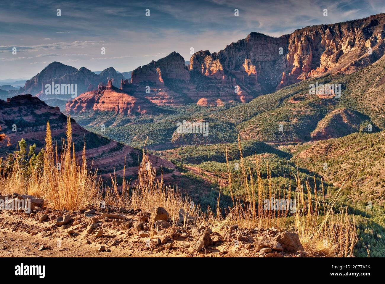 Casner Canyon da Schnebly Hill Road nella regione delle Red Rock vicino a Sedona, Arizona, USA Foto Stock