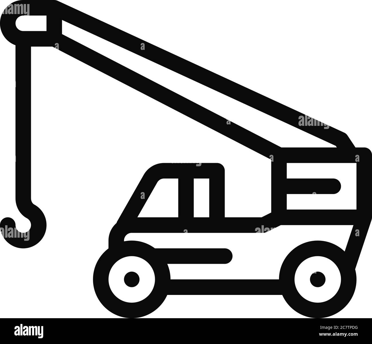 icona gru a macchina illustrazione del profilo vettoriale Illustrazione Vettoriale