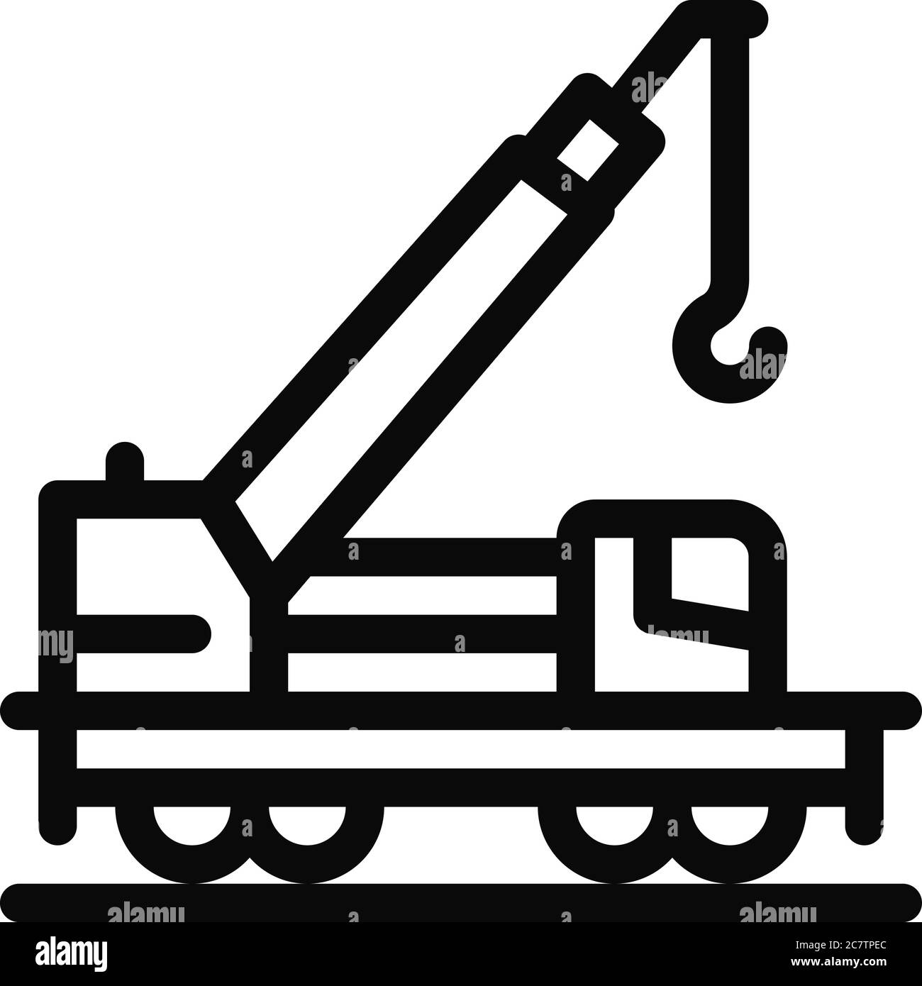 icona gru ferroviaria illustrazione del profilo vettoriale Illustrazione Vettoriale