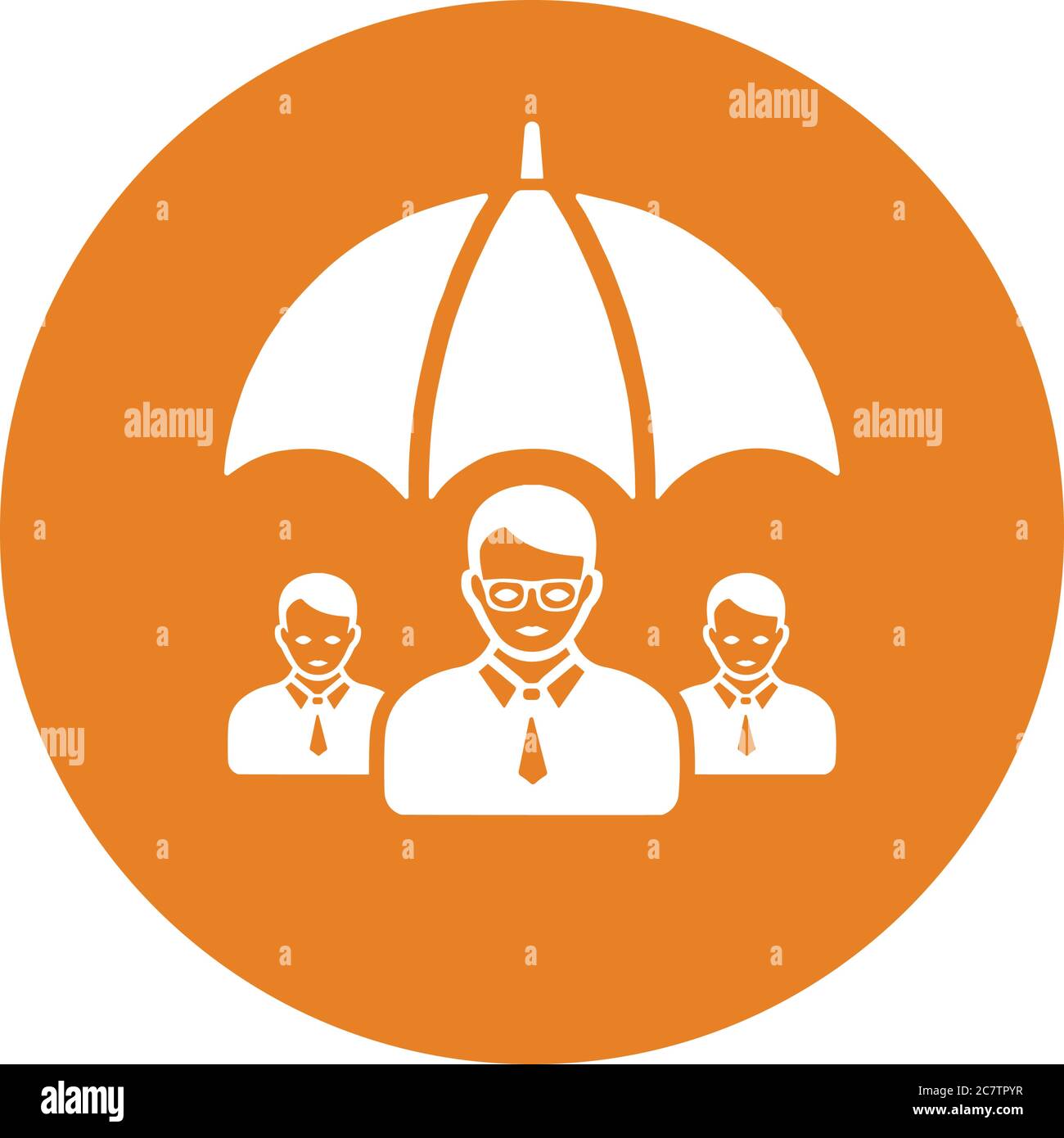 Icona assicurazione dipendente / sicurezza del lavoro. Da utilizzare per progetti commerciali, di stampa, Web o di qualsiasi tipo. Illustrazione Vettoriale