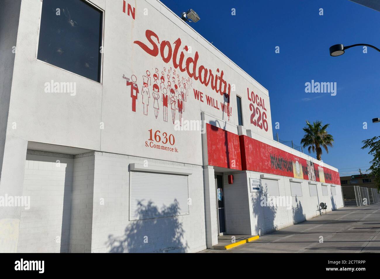 Las Vegas NV, Stati Uniti. 19 luglio 2020. L'Unione dei lavoratori culinari riferisce 22 morti di lavoratori e 352 ricoveri ospedalieri dei membri della loro famiglia a seguito del coronavirus a Las Vegas, Nevada, il 19 luglio 2020. Credit: Damairs carter/Media Punch/Alamy Live News Foto Stock