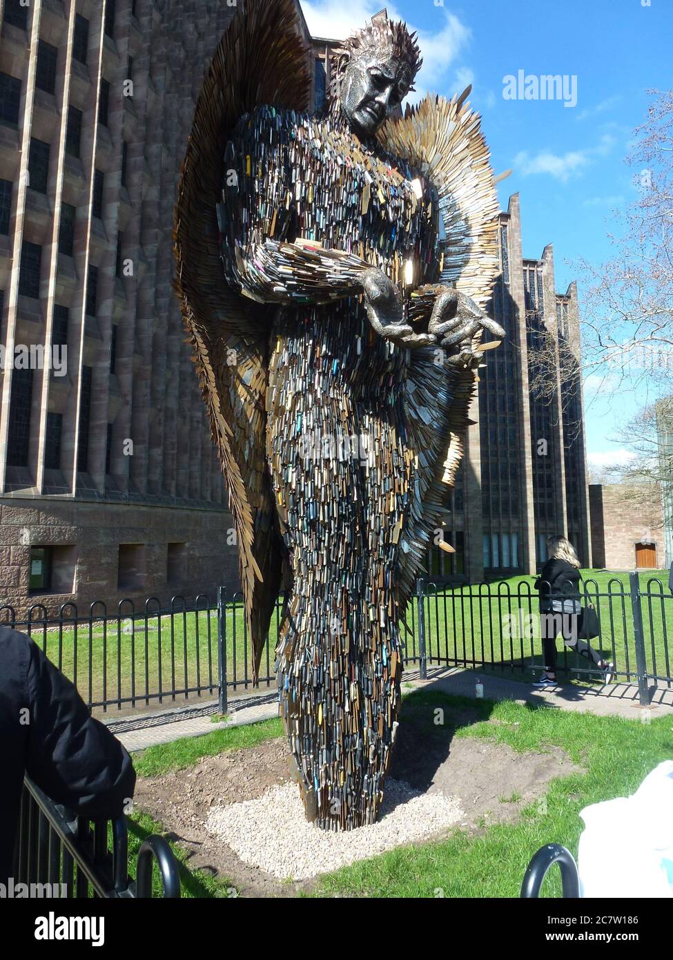 Angel Knife Crime statue Coventry Foto Stock