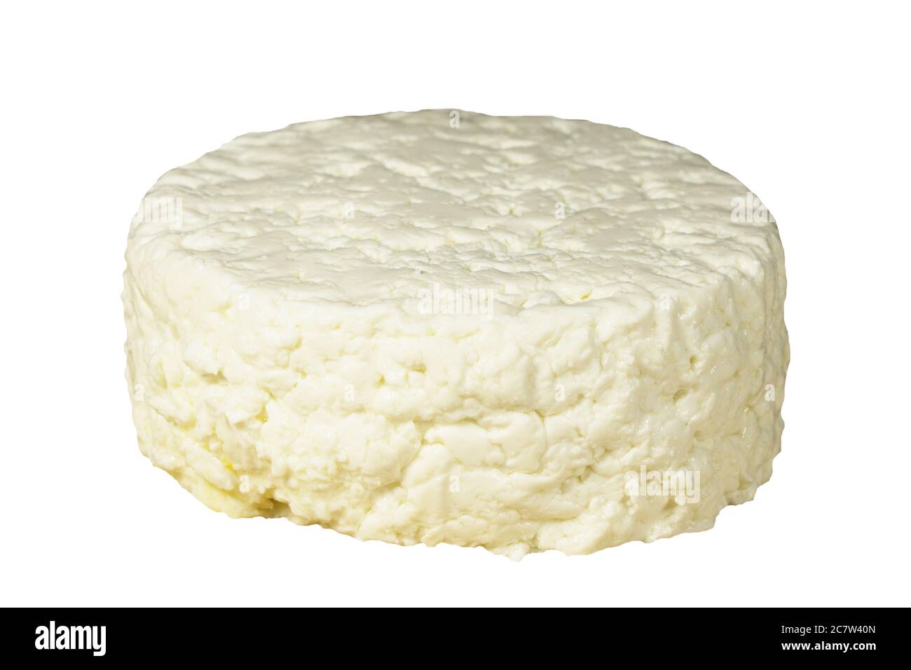 Formaggio feta fresco su bianco Foto Stock