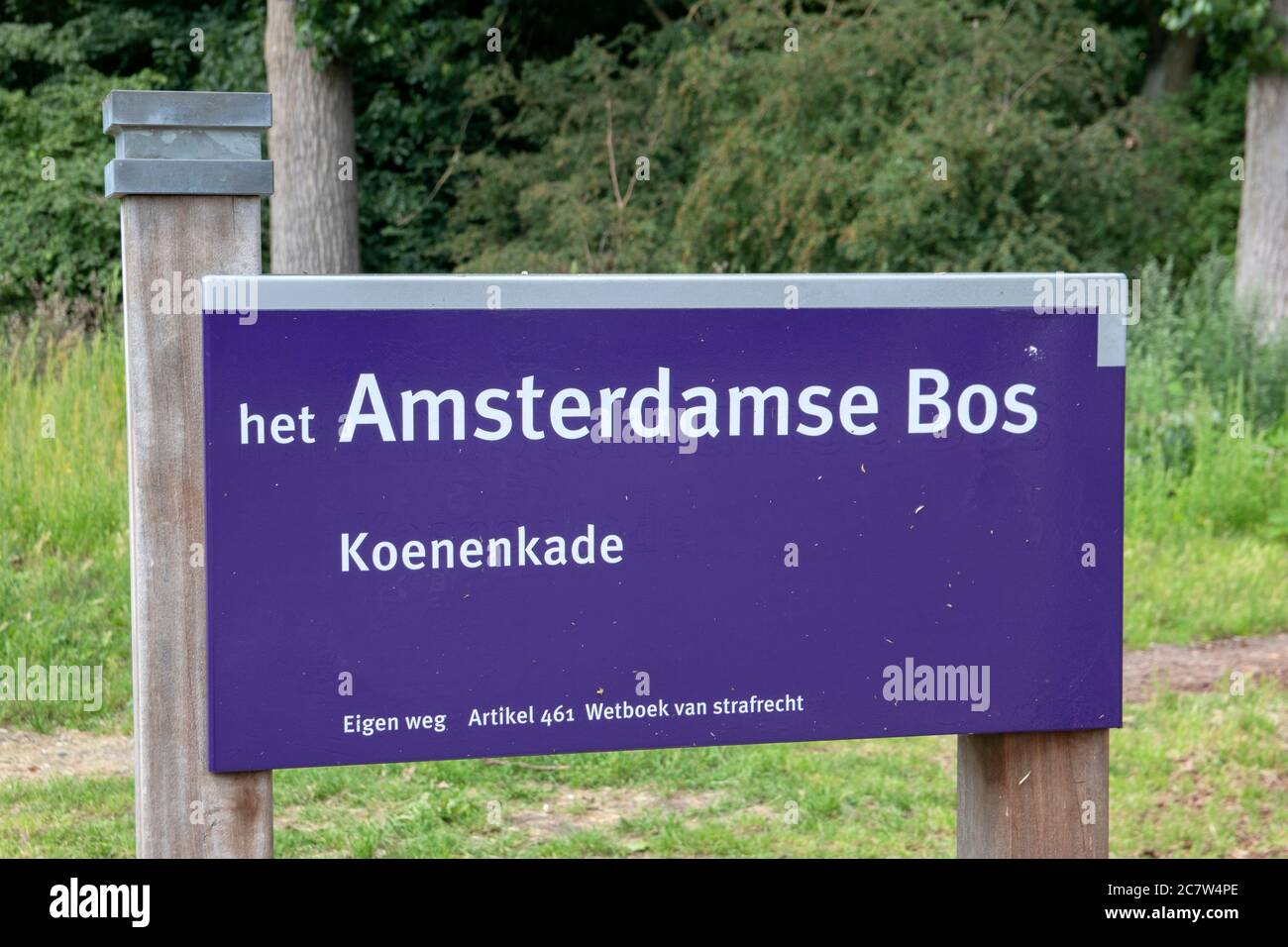 Billboard Het Amsterdam Bos Koenenkade ad Amsterdam Olanda 19-7-2020 Foto Stock