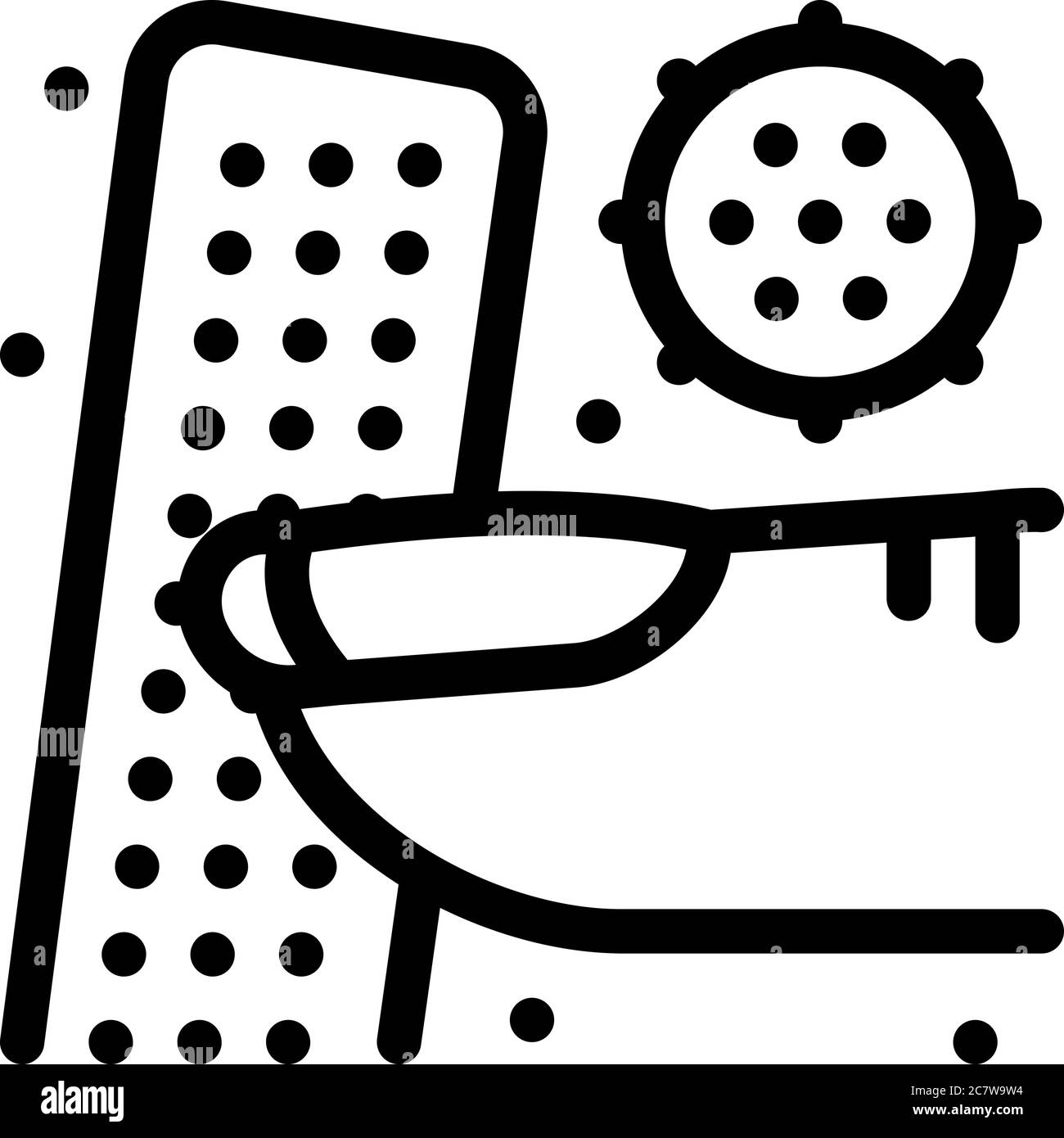 illustrazione del contorno vettoriale dell'icona della crema per unghie Illustrazione Vettoriale