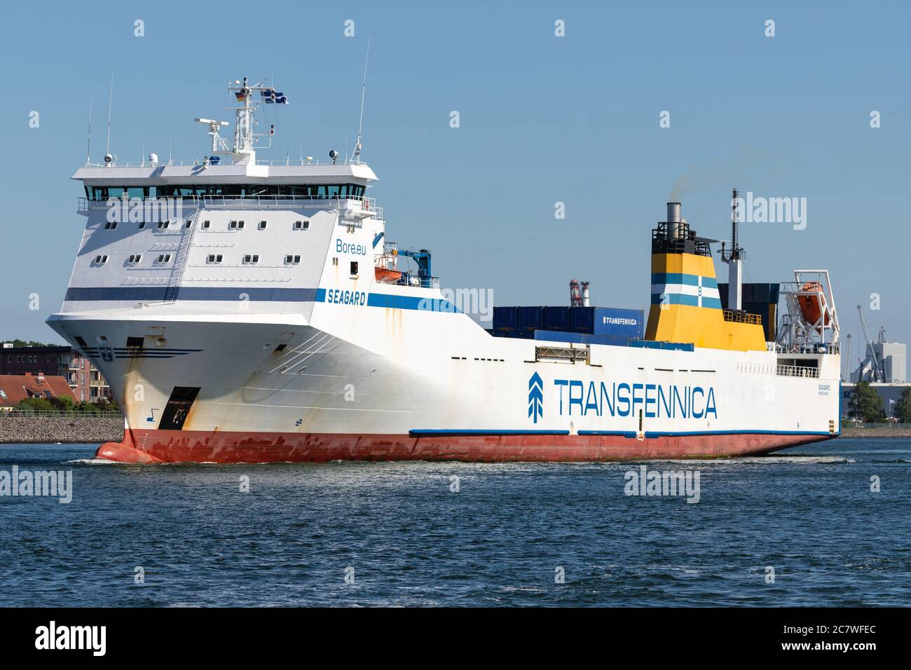 nave da carico ro-ro SEAGARD in uscita Rostock Foto Stock